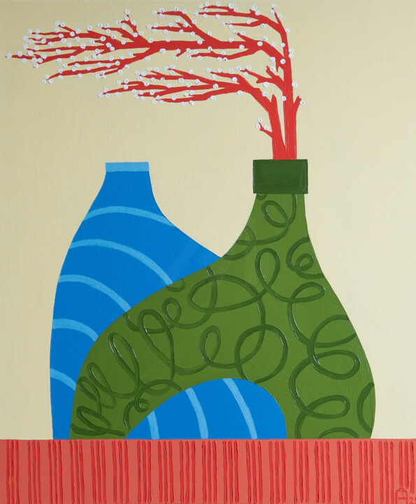 Картина под названием "A Pair of Contrasts" - Apollinaria Manko, Подлинное произведение искусства, Масло