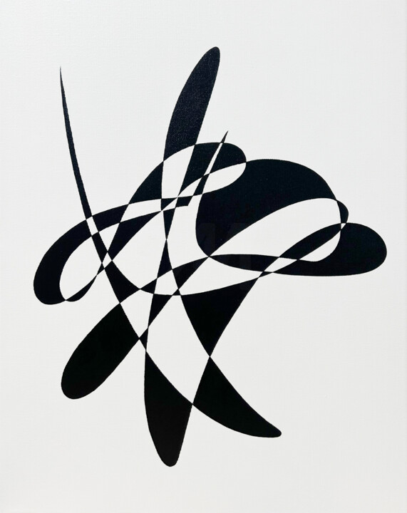 Painting titled "THE FLOW OF BEAUTIF…" by Hou Soon Ming, Original Artwork, Acrylic