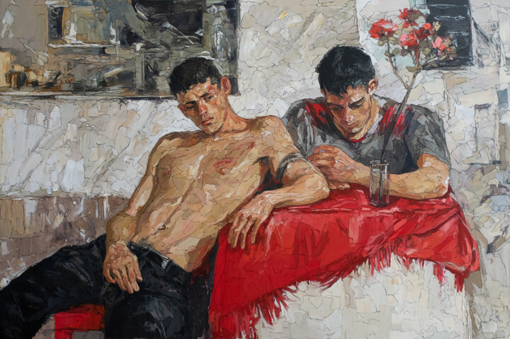 Картина под названием "Halves. Shared Stil…" - Sergey Sovkov, Подлинное произведение искусства, Масло