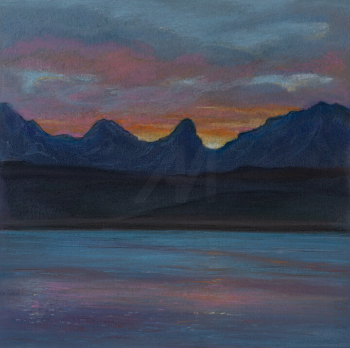 Painting titled "Durmitor" by Alena Root, Original Artwork, Pastel