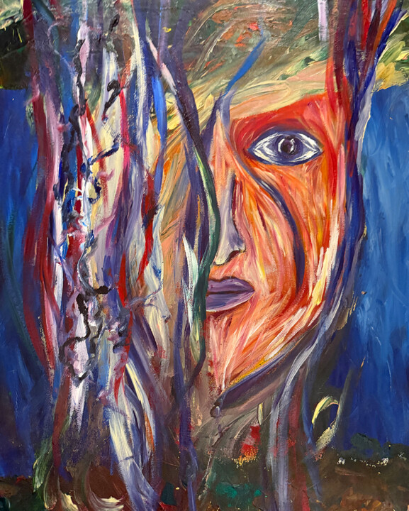 Painting titled "Seeing Through Veins" by Nourhan Eltoukhi, Original Artwork, Acrylic