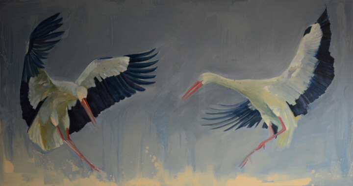 Painting titled "Wind" by Ihor Melnyk, Original Artwork, Oil