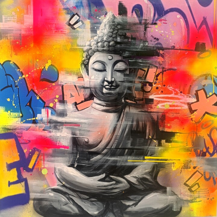 "Colored Mind" başlıklı Tablo Blure tarafından, Orijinal sanat, Akrilik Ahşap Sedye çerçevesi üzerine monte edilmiş