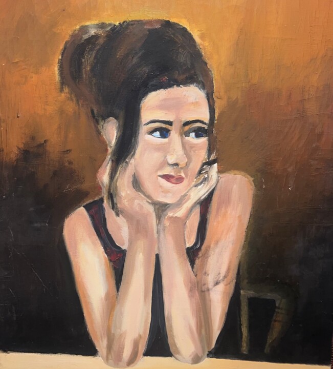 Painting titled "Dreaming" by Nourhan Eltoukhi, Original Artwork, Oil