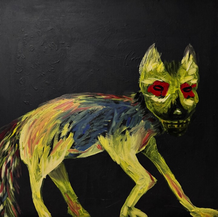 Peinture intitulée "Jackal" par Erseel, Œuvre d'art originale, Pigments