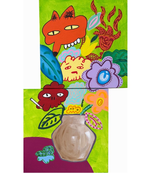 Peinture intitulée "Still life 3" par Erseel, Œuvre d'art originale, Acrylique