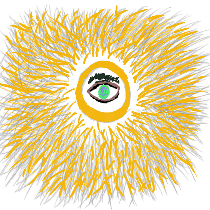 Digitale Kunst mit dem Titel "Regards couleurs" von Virginie Gérôme, Original-Kunstwerk, Bleistift