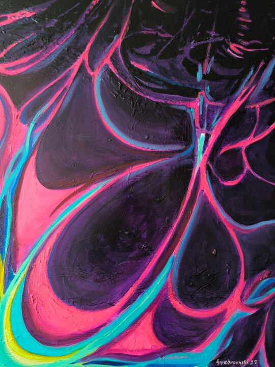 Painting titled "Gyönyörű matematika…" by Tamás Gyebrovszki, Original Artwork, Oil Mounted on Wood Stretcher frame