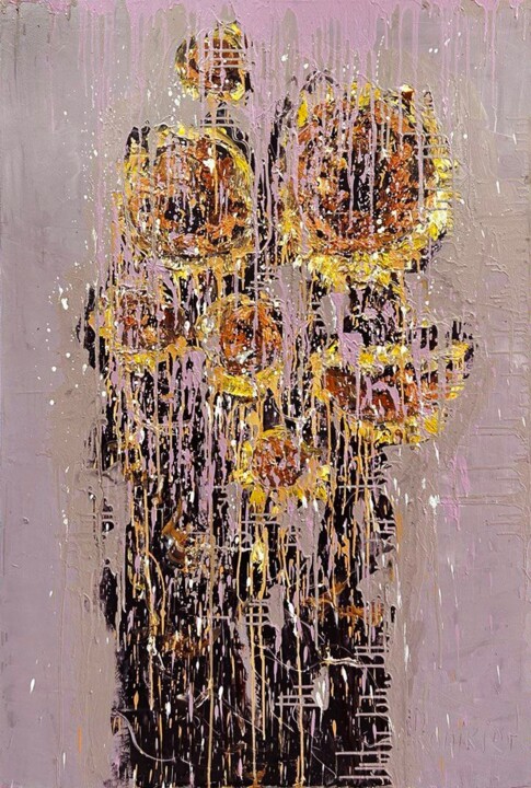 Malarstwo zatytułowany „Eight & Bob “Le Ges…” autorstwa Alla Ronikier, Oryginalna praca, Olej