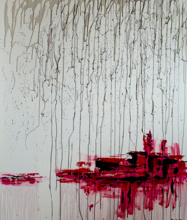 Schilderij getiteld "HEDONISM" door Iliana Ovtcharova, Origineel Kunstwerk, Acryl Gemonteerd op Frame voor houten brancard