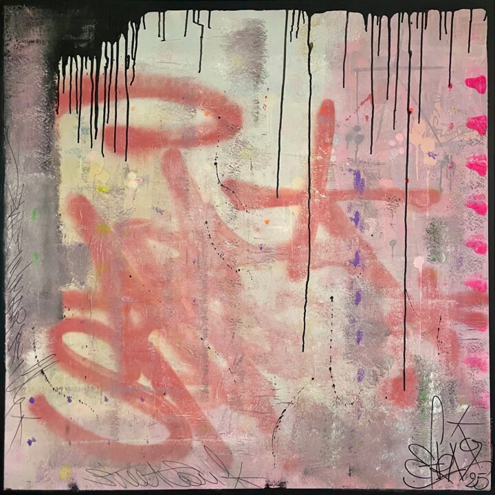 Malarstwo zatytułowany „Artbstraction 4” autorstwa Efka9, Oryginalna praca, Akryl Zamontowany na Drewniana rama noszy