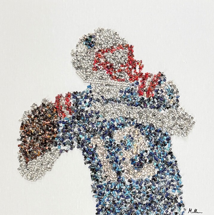 拼贴 标题为“"Tom Brady"” 由Dennis Mollemans, 原创艺术品, 拼贴