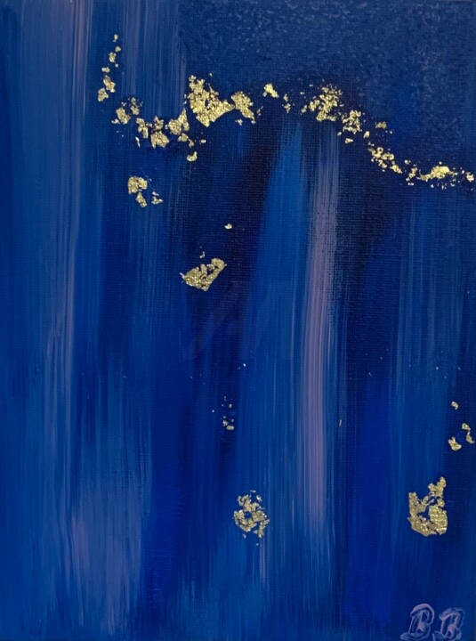 Painting titled "Starry night" by Barbara Bozsa, Original Artwork, Acrylic Mounted on Wood Stretcher frame