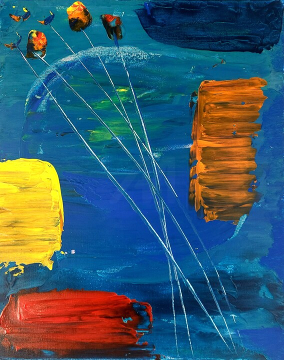 "Palette de Couleurs…" başlıklı Tablo Orlane Grelet tarafından, Orijinal sanat, Akrilik Ahşap Sedye çerçevesi üzerine monte…