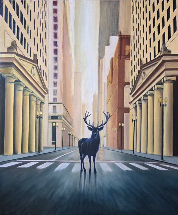 Malarstwo zatytułowany „APRÈS” autorstwa Sebastien Devore (Art-bracadabrac), Oryginalna praca, Olej Zamontowany na Drewniana…