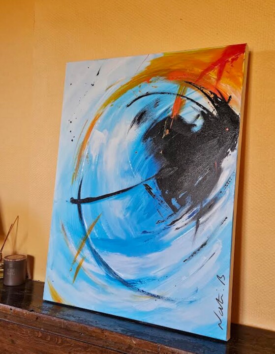 "SAMOURAI" başlıklı Tablo Nathalie Boerez tarafından, Orijinal sanat, Akrilik Ahşap Sedye çerçevesi üzerine monte edilmiş