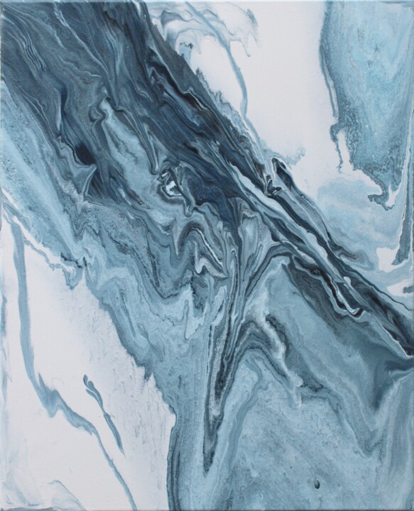 "Blue current" başlıklı Tablo Irina Kisterskaia (KistArt) tarafından, Orijinal sanat, Akrilik Ahşap Sedye çerçevesi üzerine…