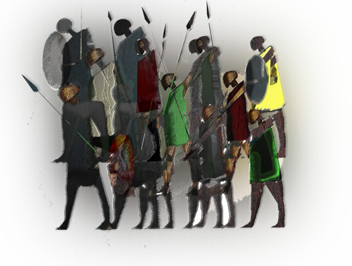 "Ancient war march" başlıklı Dijital Sanat Hassan Maamoun tarafından, Orijinal sanat, Dijital Resim