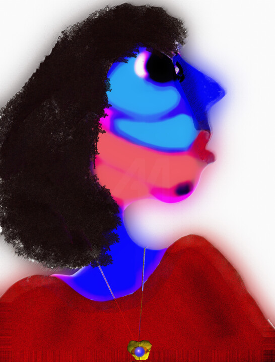 "Beauty in blue" başlıklı Dijital Sanat Hassan Maamoun tarafından, Orijinal sanat, Dijital Resim