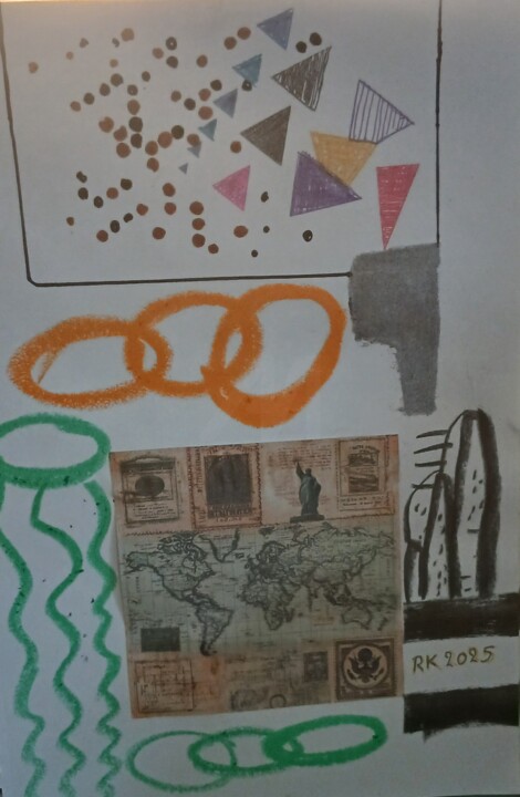 "Aabstracte atlas" başlıklı Baskıresim Ronnie Kolner tarafından, Orijinal sanat, Dijital baskı