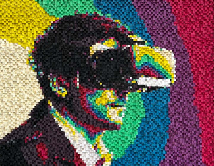 "THE WORLD IS YOURS" başlıklı Tablo Andrei Terehov tarafından, Orijinal sanat, Mozaik Ahşap panel üzerine monte edilmiş