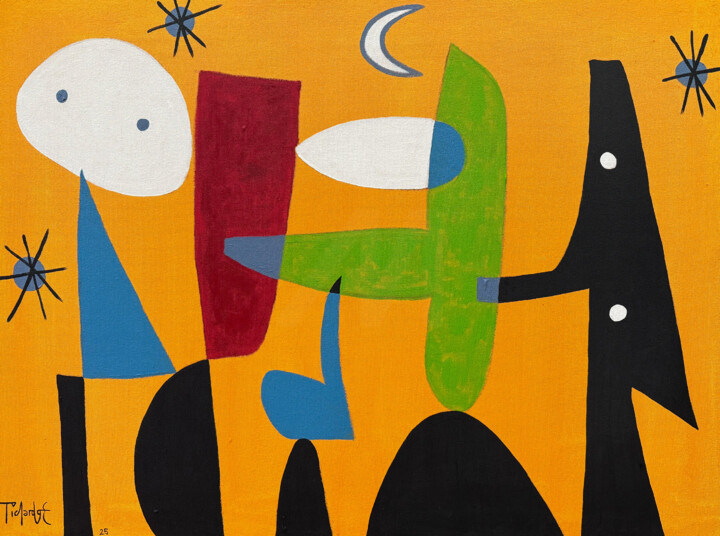 "Composición en fond…" başlıklı Tablo Enrique Pichardo tarafından, Orijinal sanat, Akrilik