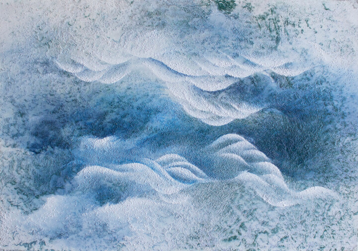 Pintura intitulada "A quiet rising" por Francesca Borgo, Obras de arte originais, Acrílico