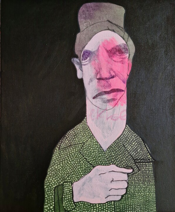 Ζωγραφική με τίτλο "Shopping day" από Romy Van Rijckevorsel, Αυθεντικά έργα τέχνης, Ακρυλικό Τοποθετήθηκε στο Ξύλινο φορείο…