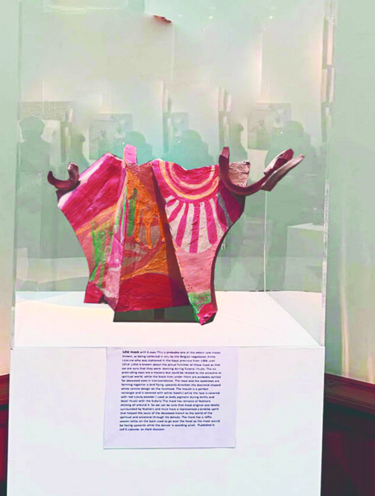 Sculpture titled "阳光下的牛" by Jingri Liu, Original Artwork, Ceramics