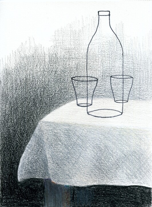 图画 标题为“still life3” 由Frits Sergeant, 原创艺术品, 墨