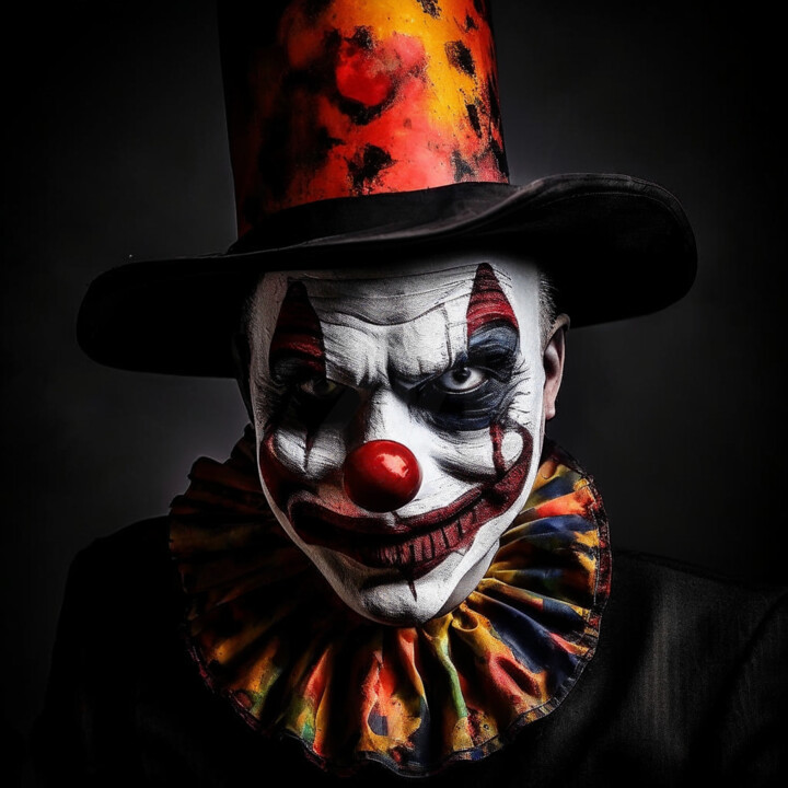 "bad clown" başlıklı Dijital Sanat Elmir Tatar tarafından, Orijinal sanat, Dijital Resim