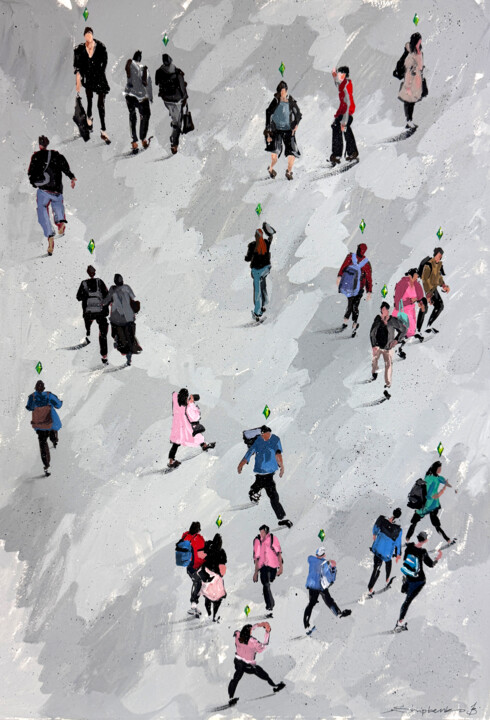 Painting titled "Life as play" by Bogdan Shiptenko, Original Artwork, Gouache