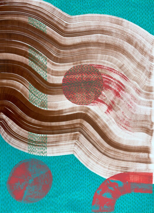 Pintura intitulada "Desert rain" por Sumit Ratta, Obras de arte originais, Acrílico