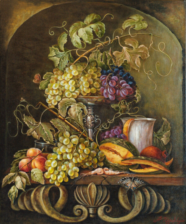 "Still Life with Shr…" başlıklı Tablo Рита Цемкало tarafından, Orijinal sanat, Petrol