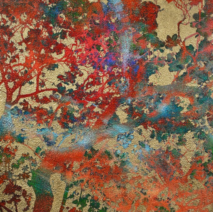 绘画 标题为“Bronze Chestnut” 由Karin Vermeer, 原创艺术品, 油 安装在木质担架架上