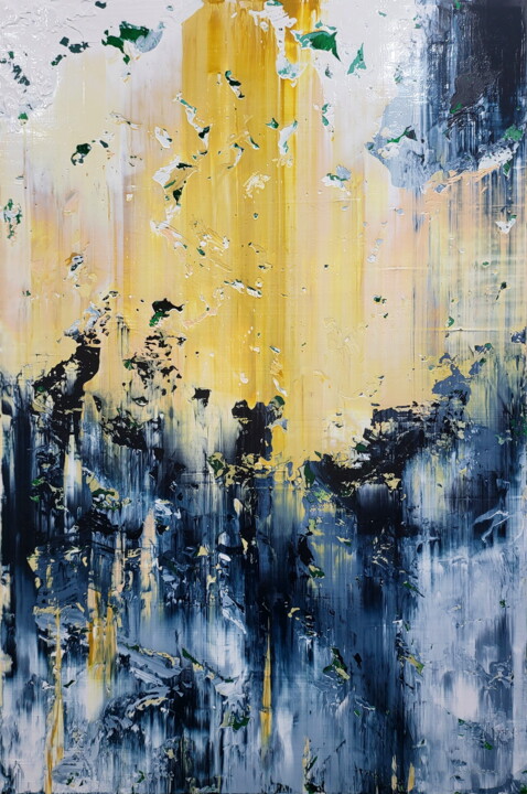 Pintura intitulada "Abstract 2570" por Alex Senchenko, Obras de arte originais, Acrílico Montado em Armação em madeira