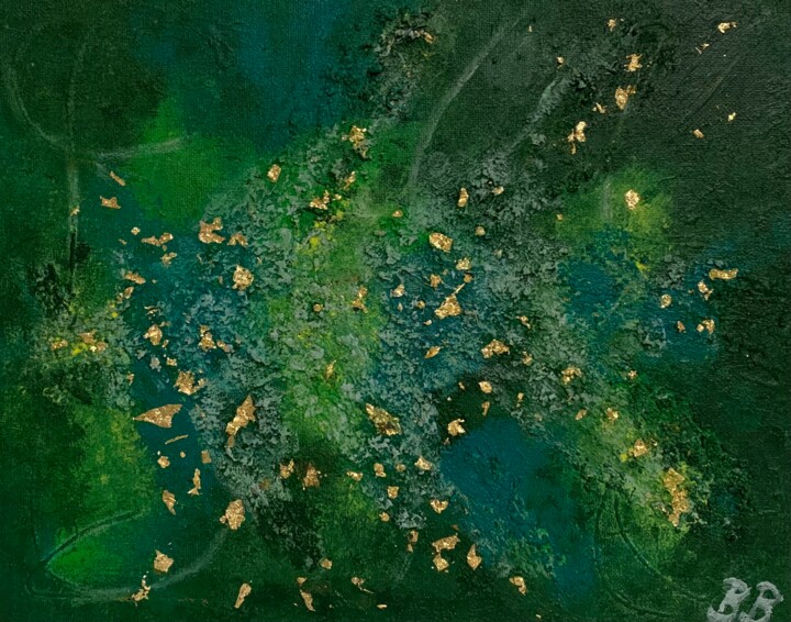 Painting titled "Forest" by Barbara Bozsa, Original Artwork, Acrylic Mounted on Wood Stretcher frame