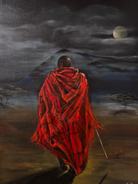 Malerei mit dem Titel "Série « Kenya » pou…" von Iravy, Original-Kunstwerk, Acryl