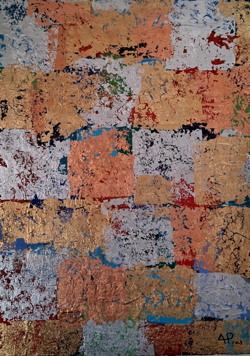 Malarstwo zatytułowany „Improvistion et esp…” autorstwa Alexandre Pons, Oryginalna praca, Akryl Zamontowany na Drewniana ram…