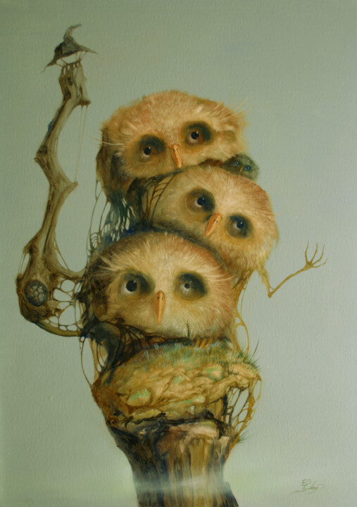 绘画 标题为“Layers of Time and…” 由Ed Schaap, 原创艺术品, 油