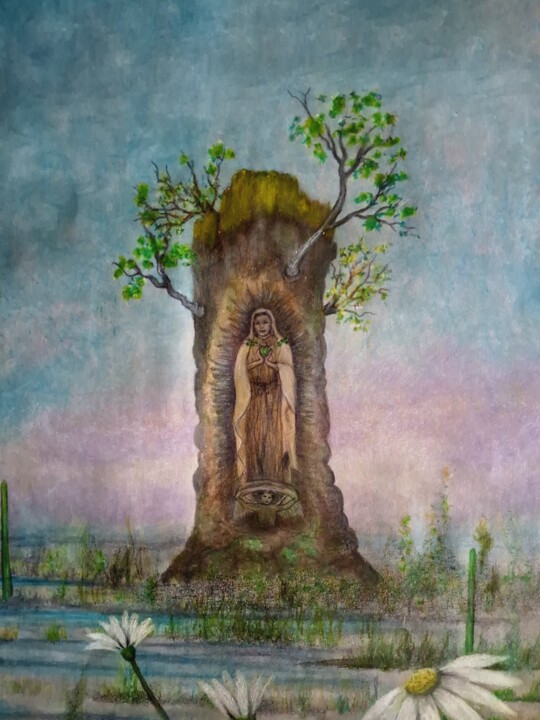 "El altar que la nat…" başlıklı Tablo Alberto Thirion tarafından, Orijinal sanat, Balmumu