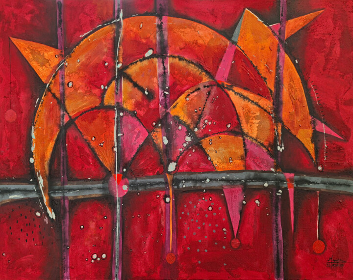 "Fuego interno" başlıklı Tablo Francisco Muñoz Tejeida tarafından, Orijinal sanat, Akrilik