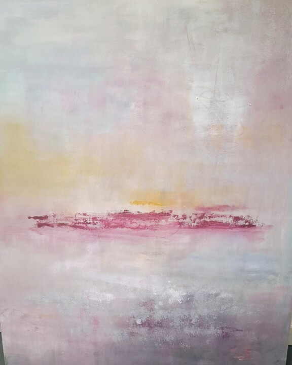 Peinture intitulée "Atardecer en el sur" par Loreto Innerarity, Œuvre d'art originale, Acrylique Monté sur Panneau de bois
