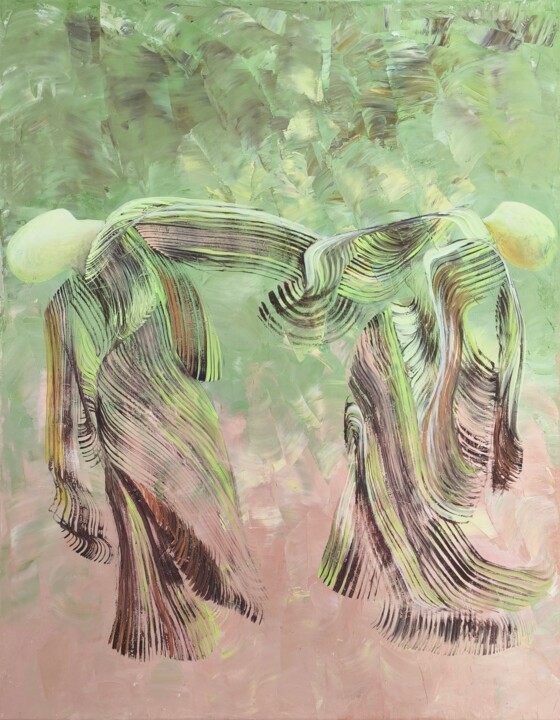 Painting titled "The Ambiguity" by Yana Dmitrieva, Original Artwork, Oil Mounted on Wood Stretcher frame