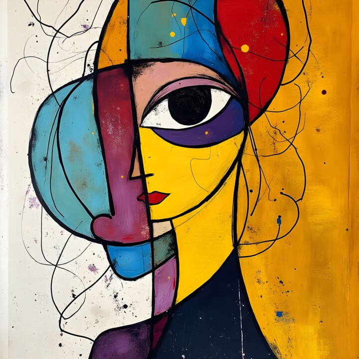 Pintura intitulada ""Sguardo sul presen…" por Angelo Mazzoleni, Obras de arte originais, Tinta