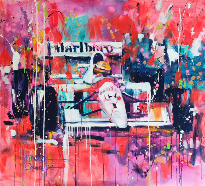 Malarstwo zatytułowany „Senna” autorstwa Marta Zawadzka, Oryginalna praca, Akryl Zamontowany na Drewniana rama noszy