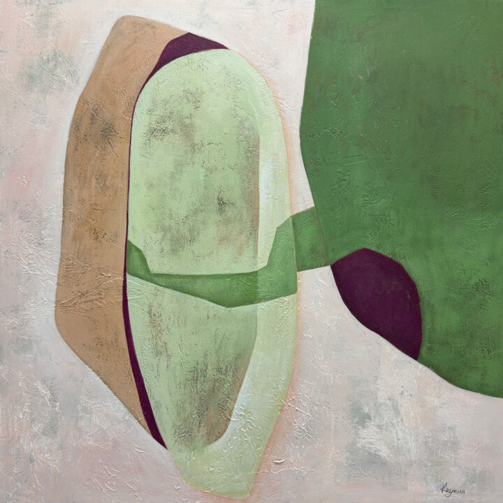 Peinture intitulée "Green Planet" par Anastasiia Krykun, Œuvre d'art originale, Acrylique Monté sur Châssis en bois