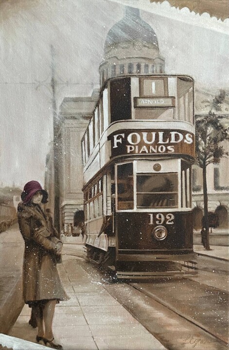 Pintura intitulada "Through the Foulds…" por Larissa Egner, Obras de arte originais, Óleo