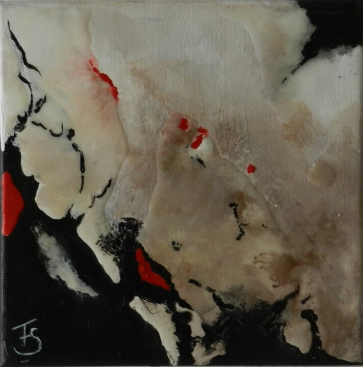 Malarstwo zatytułowany „Emergence” autorstwa Francoise Souriau, Oryginalna praca, Akryl Zamontowany na Drewniana rama noszy