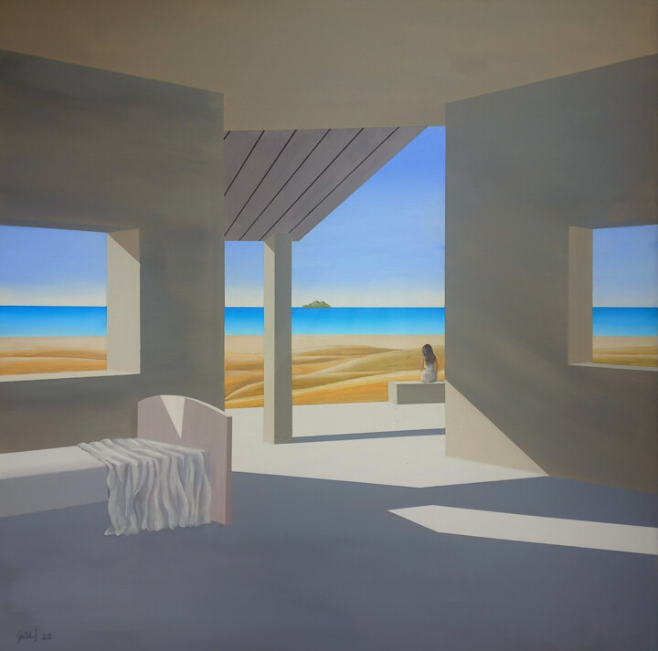 Pintura intitulada "Sguardo" por Gaetano Ligrani (Gali), Obras de arte originais, Acrílico